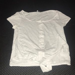 Cute white shirt with floral pattern